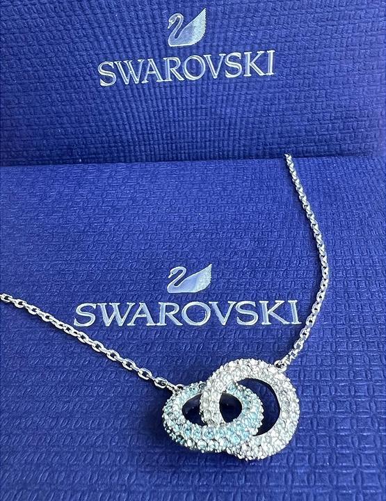 Produktbild Swarovski Stone Halskette Blau (Swarovski Metall, 38 cm)