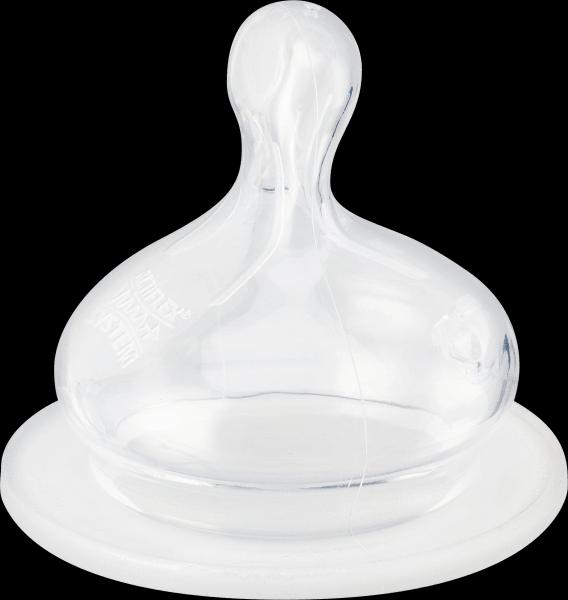 Actual product image dm babylove Valve teat wide neck silicone, size S, from birth, anatomical, universal size