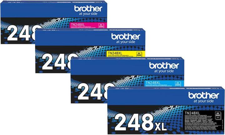 Actual product image Brother Original Toner SET TN248XL/TN-248XL Multipack / Set mit allen vier Farben (M, FC, C, Y)