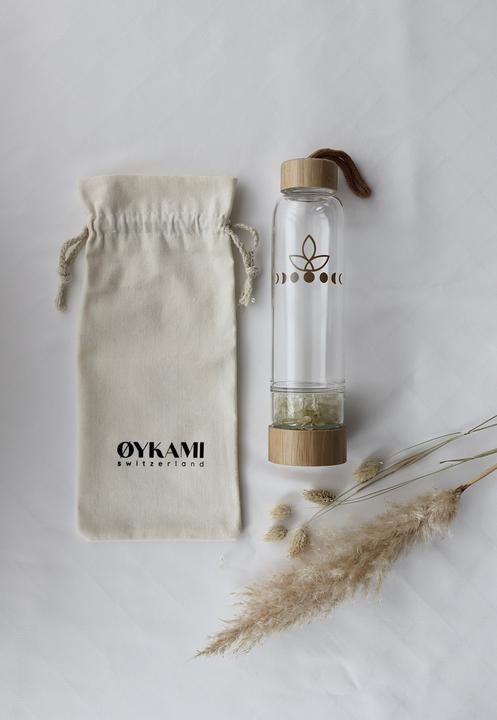 Actual product image Oykami Water bottle with gemstones - citrine