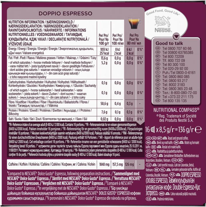 Produktbild Nescafé Doppio Espresso (1 x Port.)