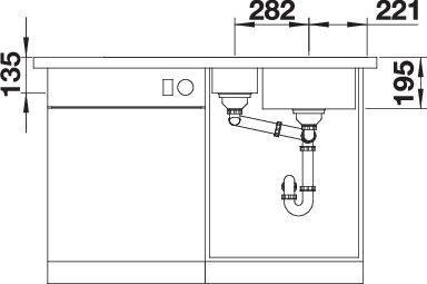 Image du produit Blanco DIvon II 6 S-IF (Evier encastré, 100 cm, 51 cm)