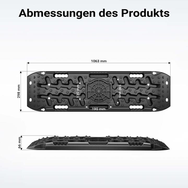 Immagine prodotto Wiltec Sandbleche Paar 1063x298x66mm 7t Anfahrhilfe Bergeboard Traktionshilfe