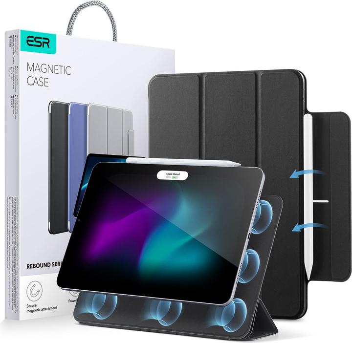 Actual product image ESR Rebound Magnetic case for iPad Pro 11.5" 2024 - black (iPad Pro 11 2024 (M4))