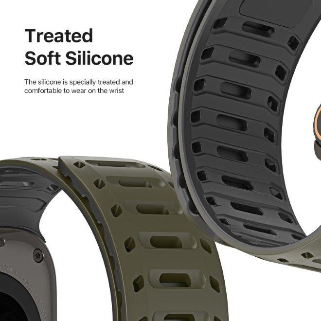 Produktbild Dux Ducis CS Armband (49 mm, 45 mm, 46 mm, 44 mm, 42 mm, Silikon, Apple Watch Series 5, Apple Watch Series 4, Apple Watch Series 3, Apple Watch Ultra 2, Apple Watch Series 7, Apple Watch Series 9, Apple Watch Ultra, Apple Watch Series 6, Apple Watch Series 10, Apple Watch SE, Apple Watch Series 8)