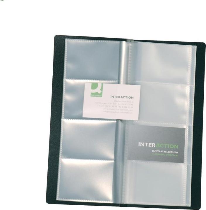 Produktbild Q-Connect Visitenkartenbuch schwarz (7.5 x 5.5 cm)