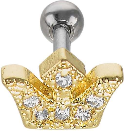 Produktbild Bijouteria Ohrpiercing (Chirurgenstahl 316L, Kristall, PVD Beschichtung (goldfarbig))