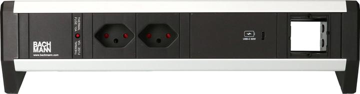 Produktbild Bachmann Tischsteckdosenleiste DESK 1, 2x T13, 1x USB C, 1x Custom (2 x, Typ 13, USB-A, USB-C)
