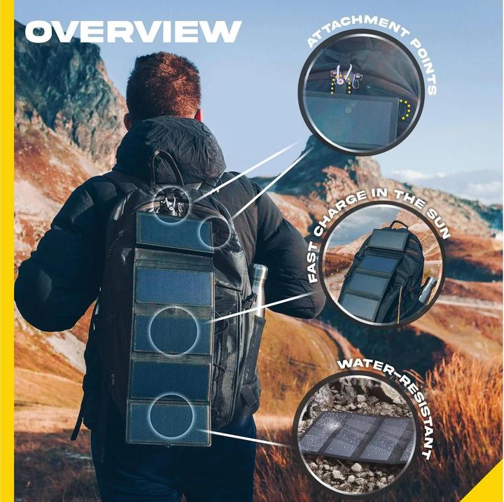 Produktbild Sunslice Tragbare Solar-Batterie 8W "Electron" (10000 mAh, 8 W, 20 Wh)