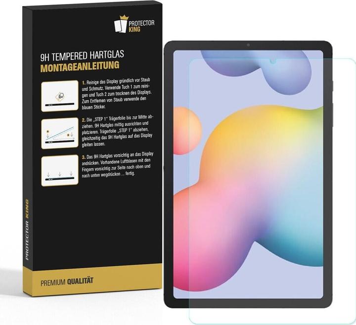 Produktbild Protectorking 2x echtes Tempered 9H Panzerhartglas 3D KLAR (2 Stück, Galaxy Tab S6 Lite)