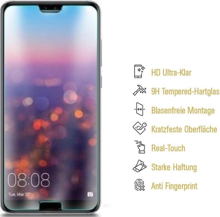 Actual product image Protectorking 1x real tempered 9H armoured glass 3D CLEAR (1 Piece, Honor 10)