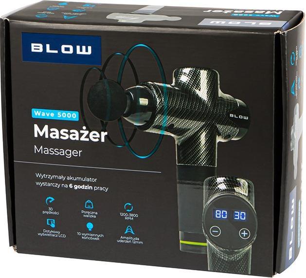 Actual product image Blow Masażer Wave 5000 + 10 końcówek + walizka