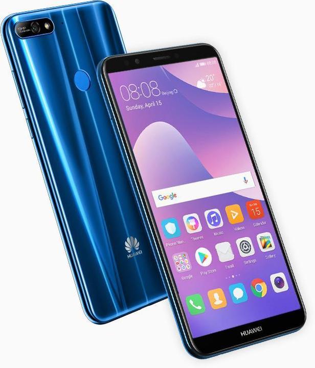 Actual product image Huawei Y7 2018 (16 GB, Blue, 5.99", Dual SIM + SD, 13 Mpx, 4G)