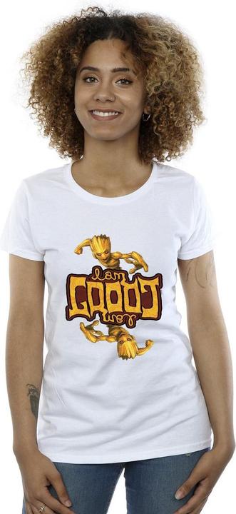 Actual product image Womens/Ladies Guardians Of The Galaxy Groot Inverted Grain Cotton T-Shirt (XL)