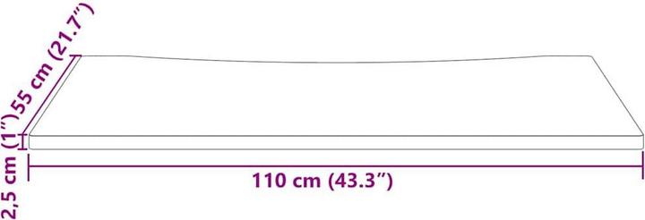 Produktbild VidaXL Schreibtischplatte 110x55x2,5 cm Massivholz Kiefer (110 x 55 x 2.5 cm)