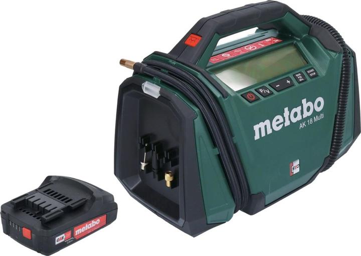 Actual product image Metabo AK 18 Multi battery compressor 18 V 11 bar + 1x battery 2.0 Ah - without charger (0 l)