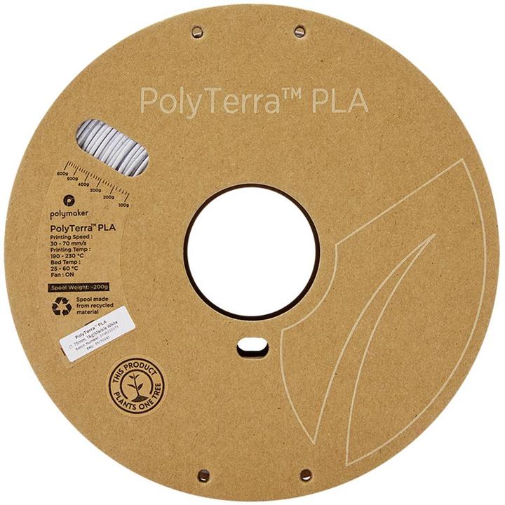 Produktbild Polymaker PolyTerra (PLA, 1.75 mm, 1000 g, Weiss)