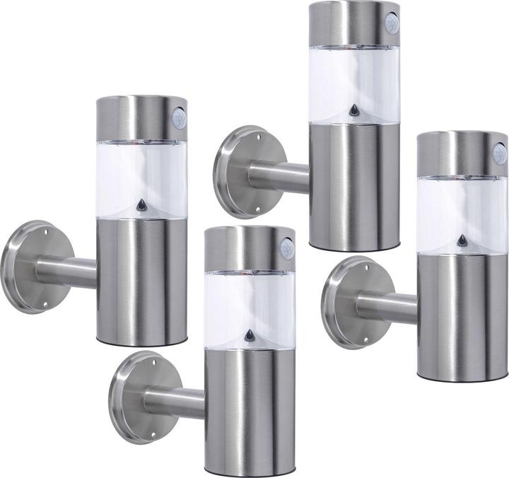 Immagine prodotto Childhome Set di 4 luci da parete a LED, ad energia solare con rilevatore di movimento, luce da esterno IP44 (100 lm, IP44)