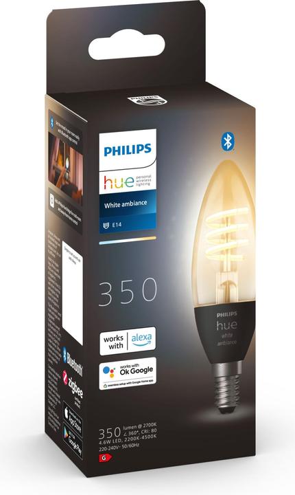 Actual product image Philips Hue White Ambiance (E14, 4.60 W, 350 lm, 1 x, G)