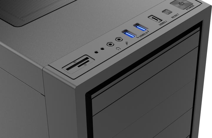 Image du produit Gembird Fornax K500 Boîtier pour ordinateur ATX tour midi noir (ITX, E-ATX, ATX, mATX)