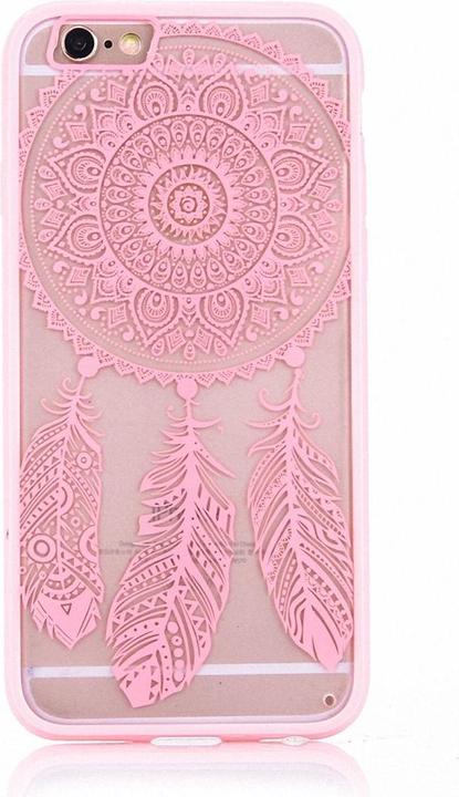 Produktbild König Design Apple iPhone 6 / 6s Handy Hülle Mandala Case Schutzhülle Motiv Traumfänger Rosa (Apple iPhone 6)
