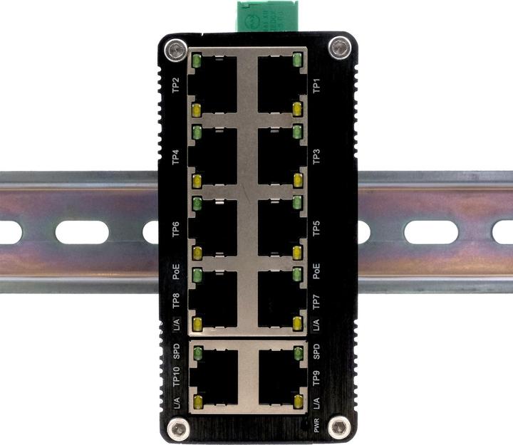 Actual product image Exsys Industr. Mini PoE-Switch 10x 1 Gbps (10 Ports)