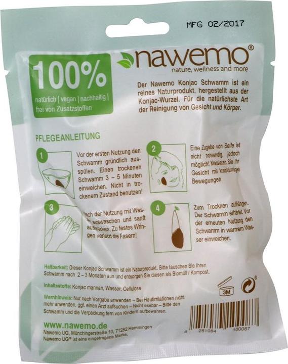 Actual product image Nawemo Konjac Sponge PUR BODY