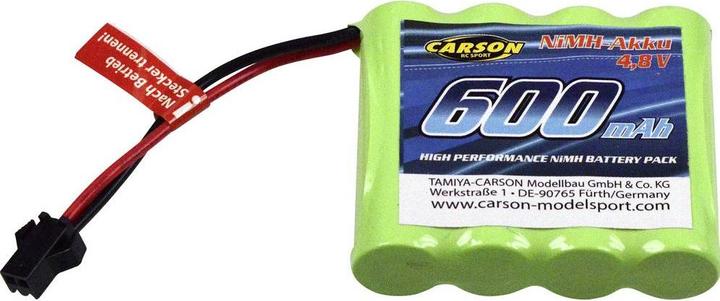 Image du produit Carson batterie de rechange nimh 4,8v 600mah connecteur jst (4.80 V, 600 mAh)