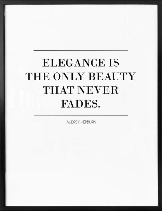 Image du produit Trenddeko Audrey Hepburn - L'élégance est la seule beauté (50 x 60 cm)