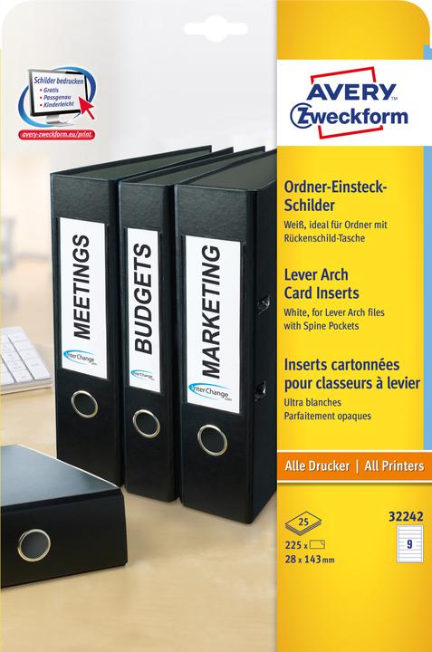 Produktbild Avery ZWECKFORM - Ordner-Einsteckschilder