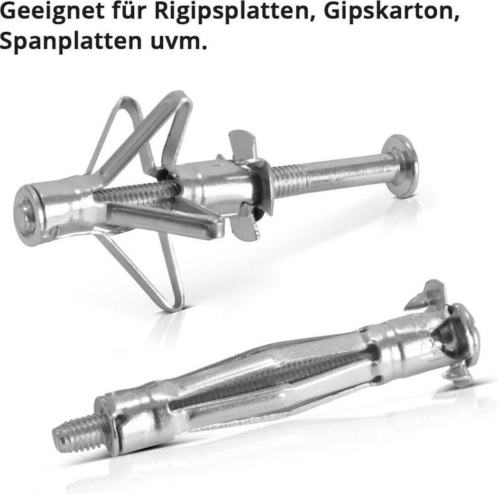 Produktbild Stahlwerk Hohlraumdübel-Zange im Set mit Metall-Hohlraumdübeln 72-teilig (72 Stk.)
