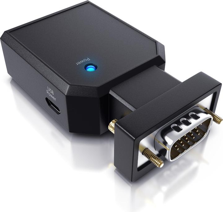 Produktbild CSL VGA auf HDMI Adapter mit Audio + VGA + USB, VGA zu HDMI Konverter für PC, Laptop, Fernseher (HDMI, 7.60 cm)