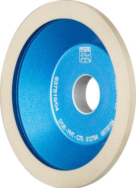 Produktbild Pferd Diamant-Schleifscheibe Kunstharz 12C9 PHT 115 mm D126 (mittel) Trockenschliff (C 75)
