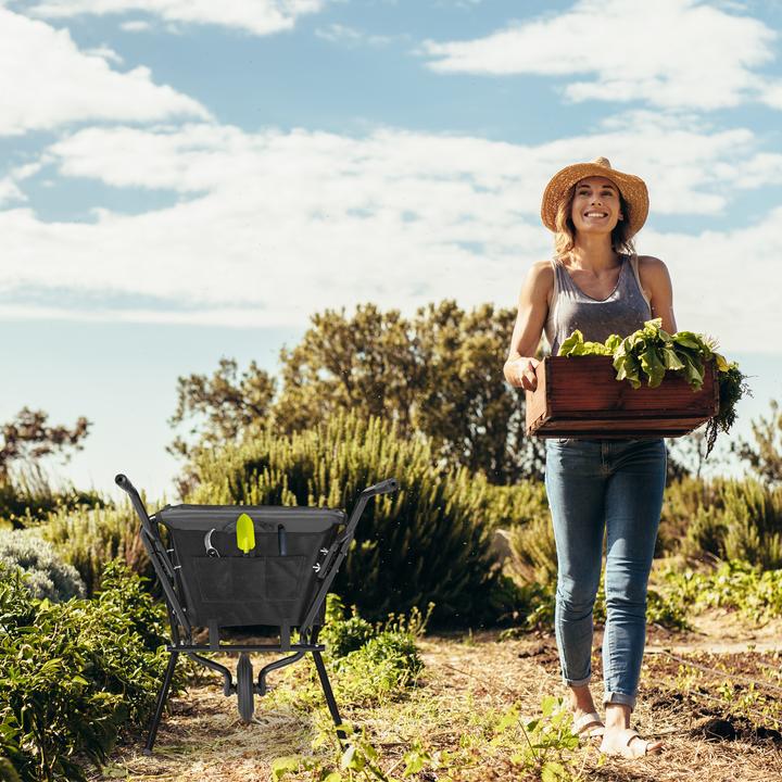 Actual product image Relaxdays Folding wheelbarrow