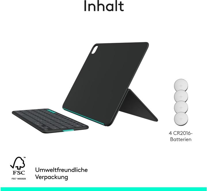 Immagine prodotto Logitech Flip Folio (CH, iPad Pro 13 2024 (M4), iPad Air 13 2024 (M2), iPad Air 13 2025)