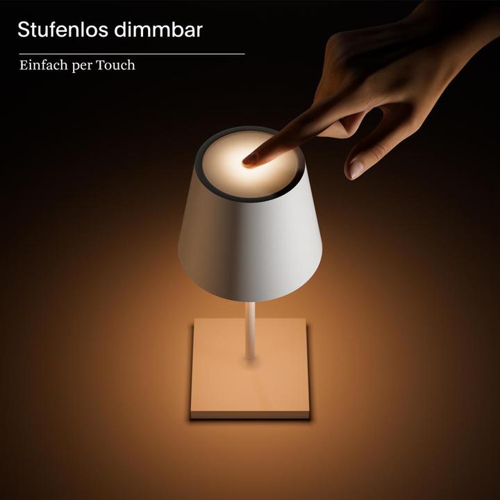 Actual product image Sigor 4547001 Nuindie mini rechargeable table lamp 25cm midnight black 2.2W FlexMood 2200K/2700K IP54 (98.50 lm)