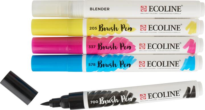 Produktbild Talens Ecoline-Bürsten-Feder (Mehrfarbig, Weiss, 5 x)