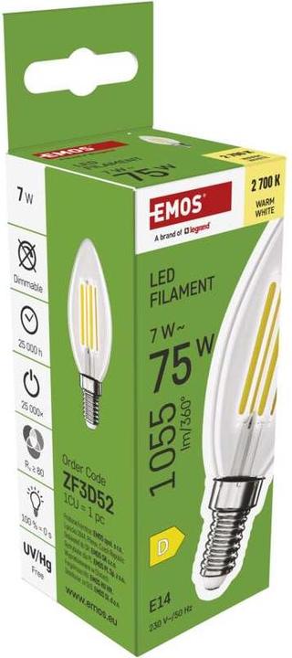 Image du produit Emos Lampe à LED (E14, 7 W, 1055 lm, 1 x, D)
