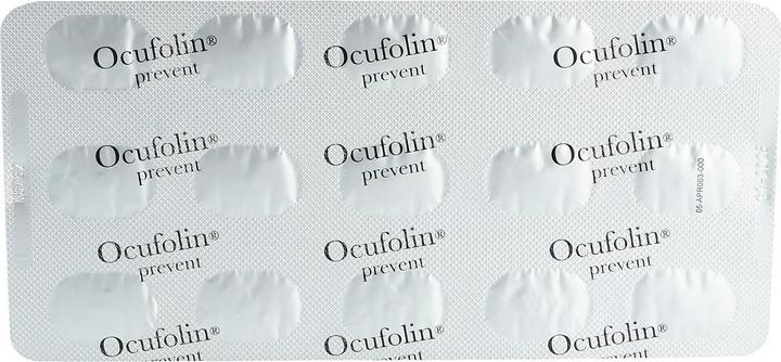 Valori nutrizionali e ingredienti Ocufolin prevenire i tappi (90 Pezzo/i, Pillole, 114 g)