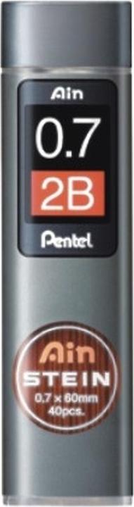 Pentel Mines de crayon AinStein (Recharger, Noir, 0.70 mm)