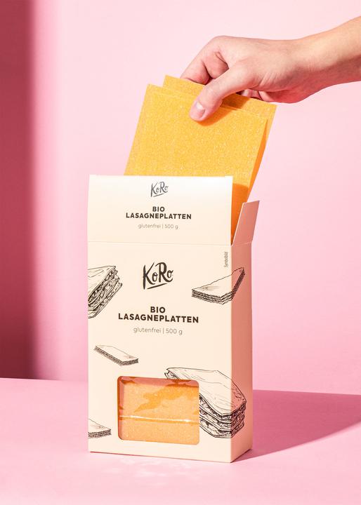 Actual product image KoRo Organic gluten-free lasagne made from corn and rice flour (500 g)
