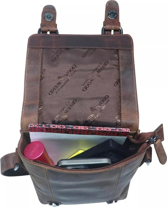 Immagine prodotto Greenwood Herrentasche Echtleder 9 Zoll Aden Vintage Look Sandel No.1