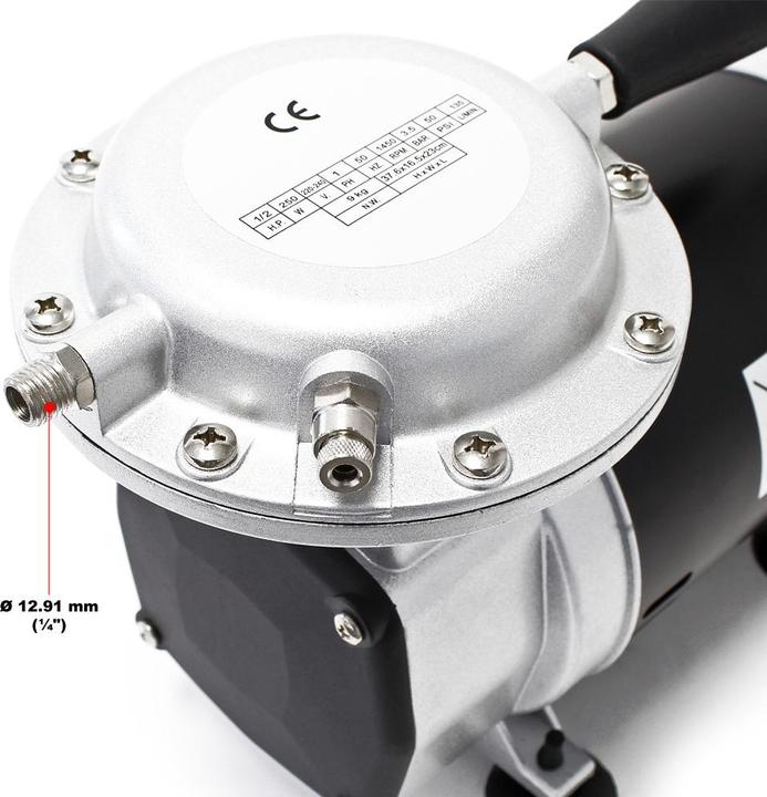 Image du produit Wiltec Pompe à dépression Pompe à membrane 128-135 l/min AS29 Sans huile Climatiseur