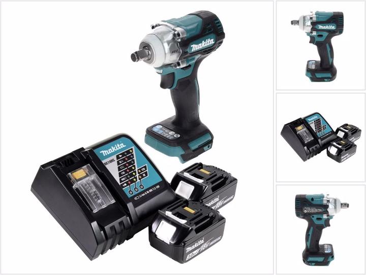 Produktbild Makita DTW 300 RF Akku Schlagschrauber 18 V 330 Nm 1/2" Brushless + 2x Akku 3,0 Ah + Ladegerät (Akkubetrieb)