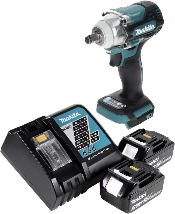 Produktbild Makita DTW 300 RF Akku Schlagschrauber 18 V 330 Nm 1/2" Brushless + 2x Akku 3,0 Ah + Ladegerät (Akkubetrieb)