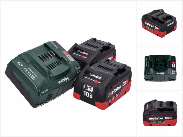 Image du produit Metabo Kit de base 18 V 2x batterie 10,0 Ah LIHD + ASC 145 chargeur système CAS (18 V)