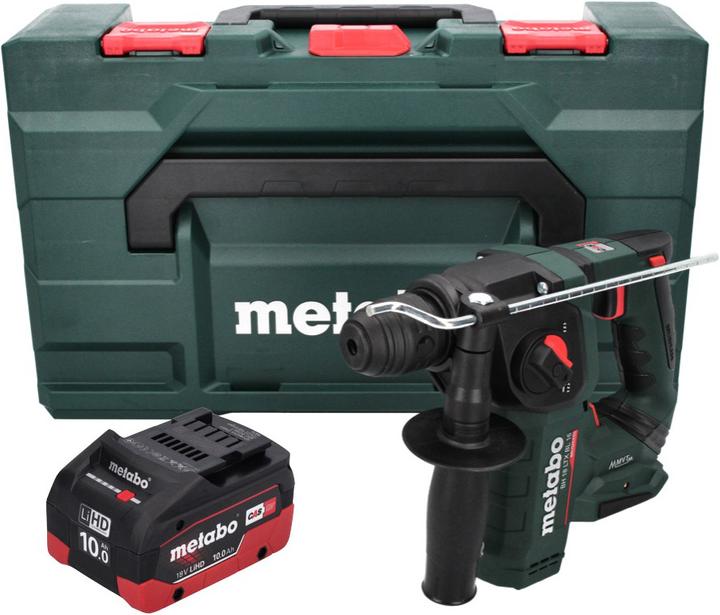 Produktbild Metabo BH 18 LTX BL 16 Akku Bohrhammer 18 V 1.3 J SDS-plus Brushless + 1x Akku 10,0 Ah + MetaBOX - o (Akkubetrieb)