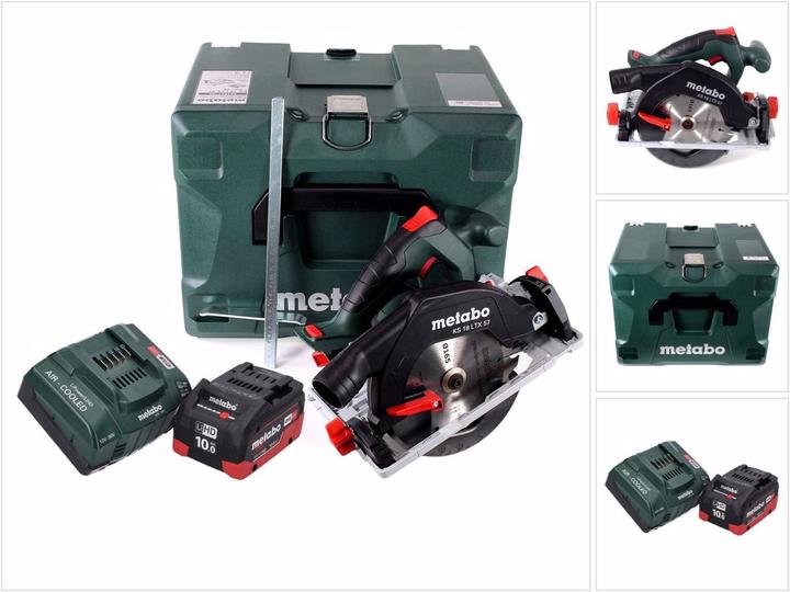 Produktbild Metabo KS 18 LTX 57 Akku Handkreissäge 18 V 165 x 20 mm ( 601857840 ) + 1x 10,0 Ah Akku + Ladegerät