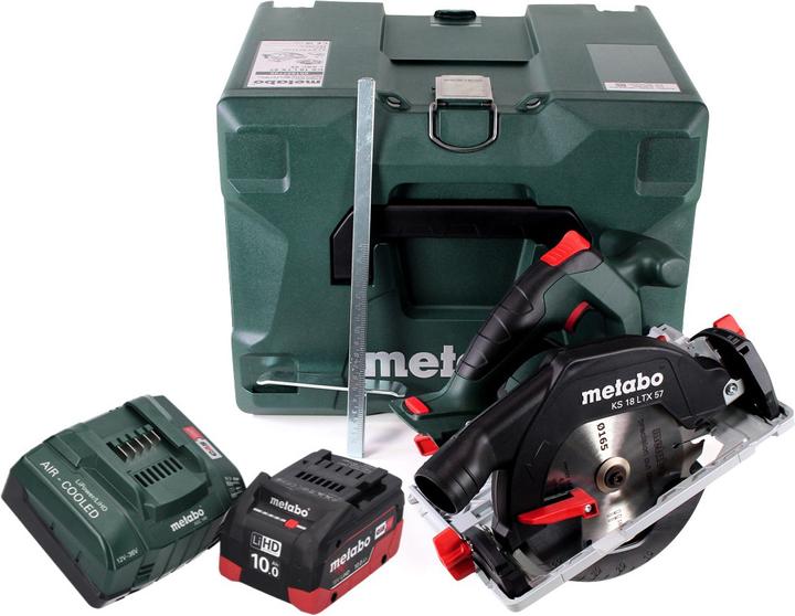 Produktbild Metabo KS 18 LTX 57 Akku Handkreissäge 18 V 165 x 20 mm ( 601857840 ) + 1x 10,0 Ah Akku + Ladegerät