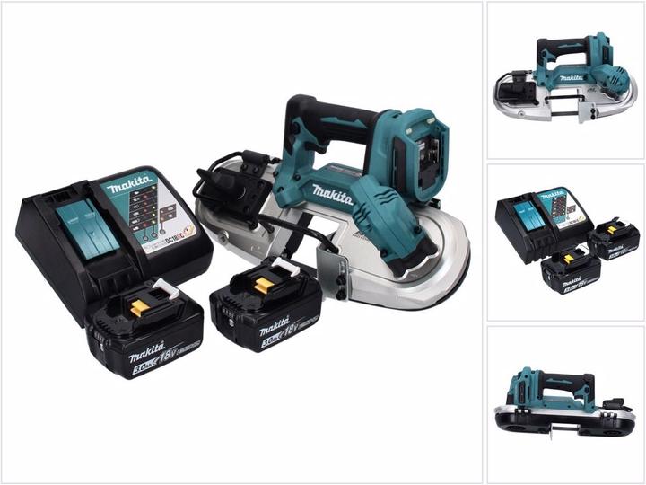 Produktbild Makita DPB 183 RF Akku Bandsäge 18 V 66 mm Brushless + 2x Akku 3,0 Ah + Ladegerät